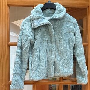 Abercrombie Kids Aqua Sherpa Fleece Jacket 15/16